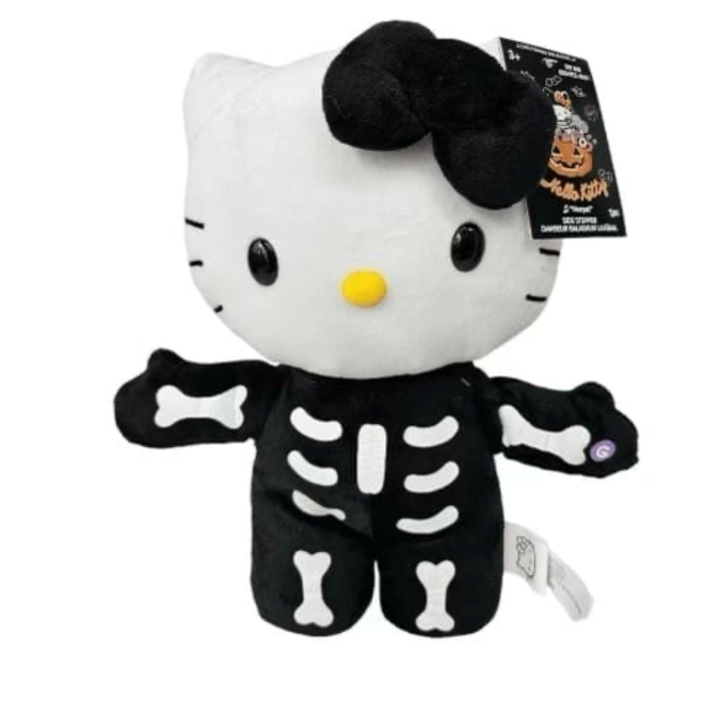 HELLO KITTY SKELETON SIDE STEPPER ANIMATED PLUSH 12” HALLOWEEN She Dances!  NWT